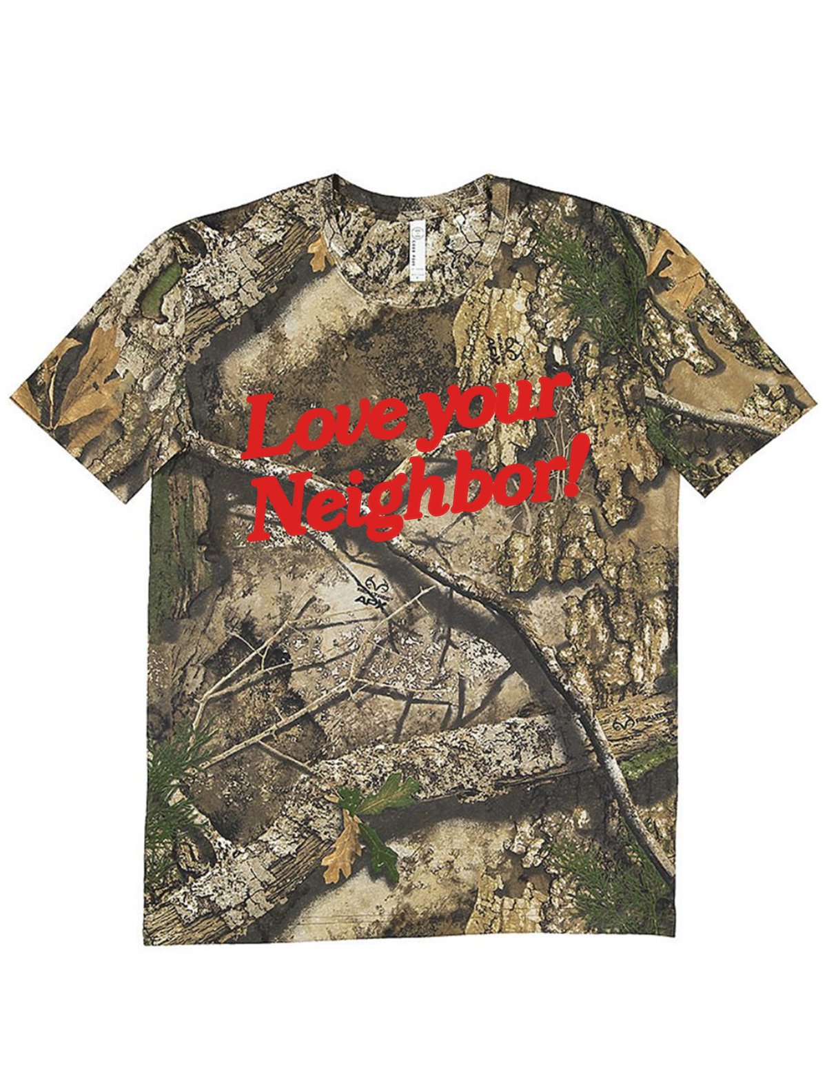 Image of red / camo tee