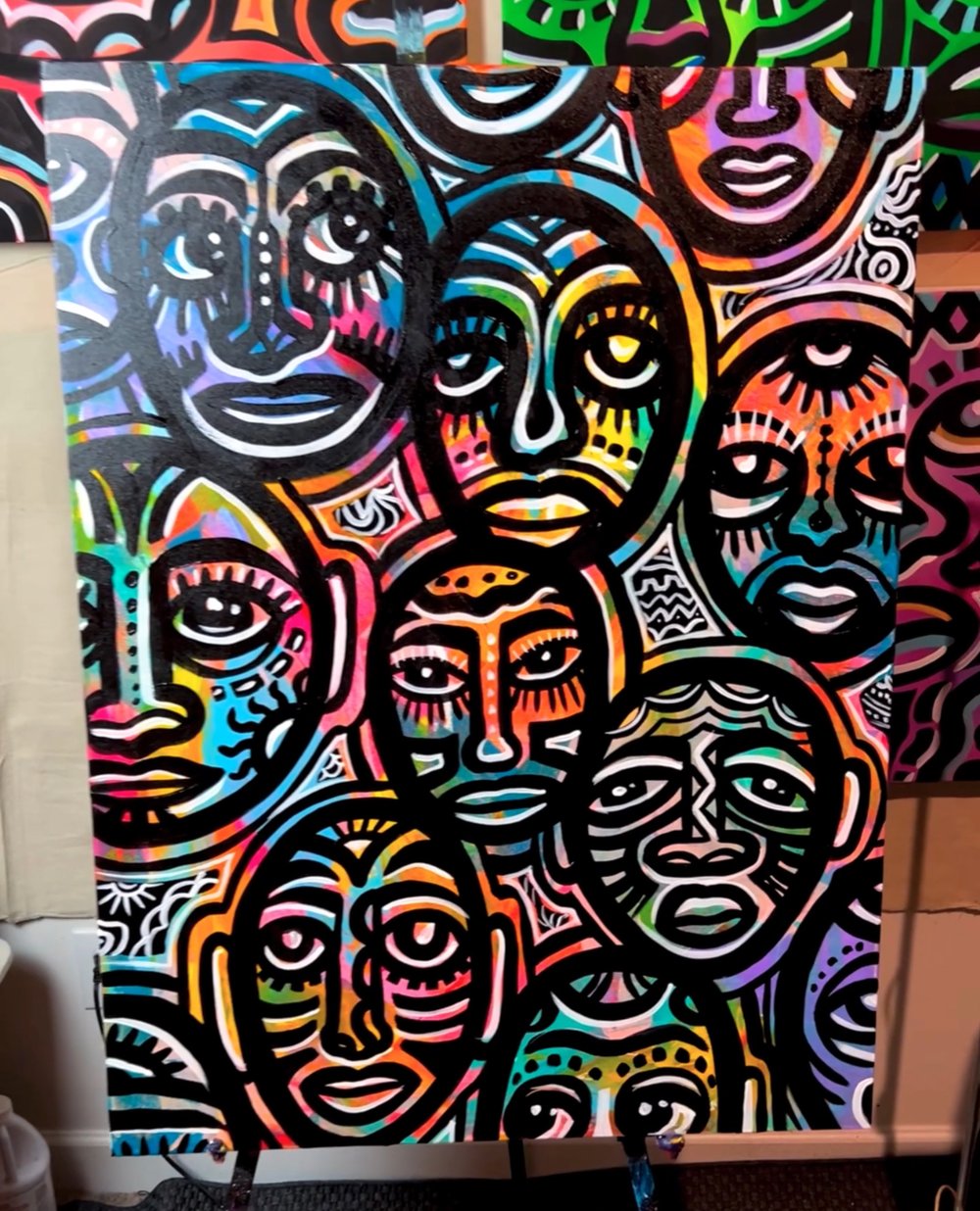 Image of Faces 10 - ORIGINAL PAINTING