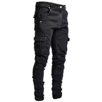 Image 3 of UrbanFlex Tactical Cargo Denim Jeans
