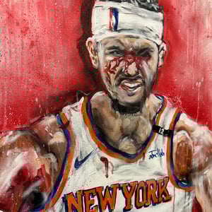 FLESH OF MY FLESH, HART OF MY HART ORIGINAL PAINTING 28x28"