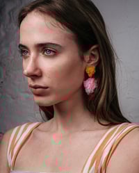 Image 1 of Sugar Double Pink & Orange Earrings