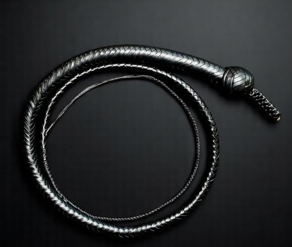 Image of Fouet signal whip "Classique" noir