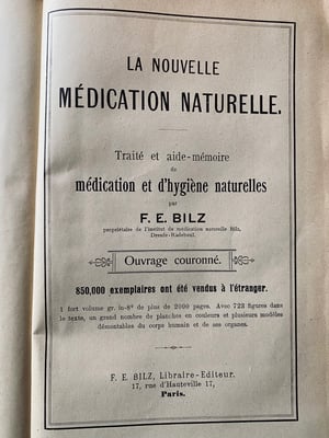 Image of BILZ la nouvelle médication naturelle // Tome 1 (homme) & 2 (femme) // Fin XIXème, début XXème