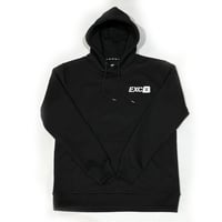 Image 1 of EXCHOODV1.0 (450 GSM)  hoody - Premium Black / White logo / Embroidery back x