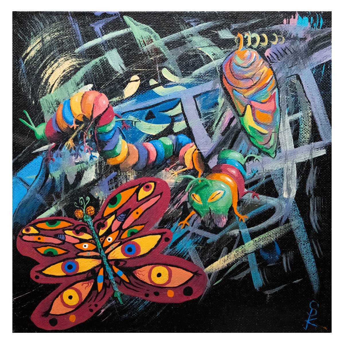 Image of Chaos of Metamorphosis - Acrylic Painting