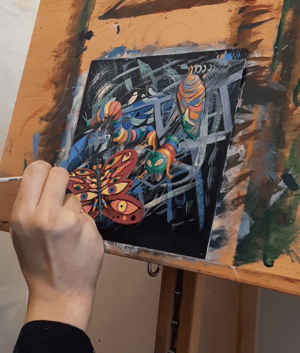 Image of Chaos of Metamorphosis - Acrylic Painting