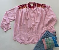 Image 2 of Blouse TELMA  rose fines rayures 