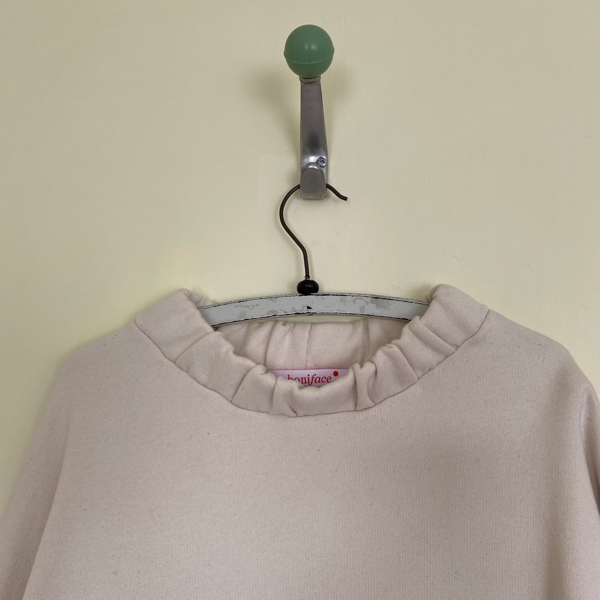 Image of Ruched Neck Square Sweatshirt