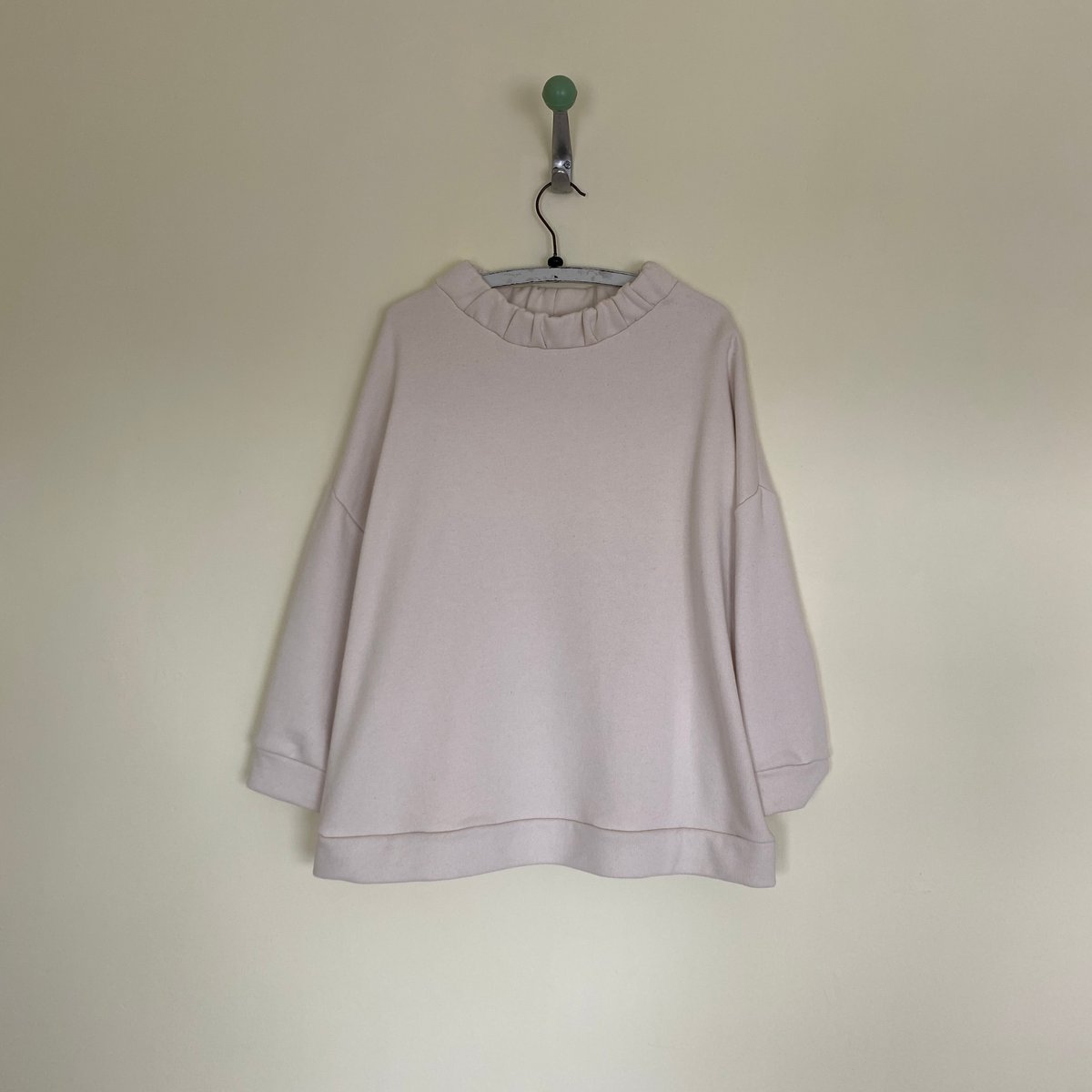 Image of Ruched Neck Square Sweatshirt