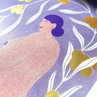Image 2 of Illustration limitée en sérigraphie A3 - Mimosa