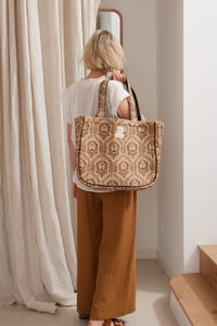 Image 1 of Cabas en coton matelassé Collab