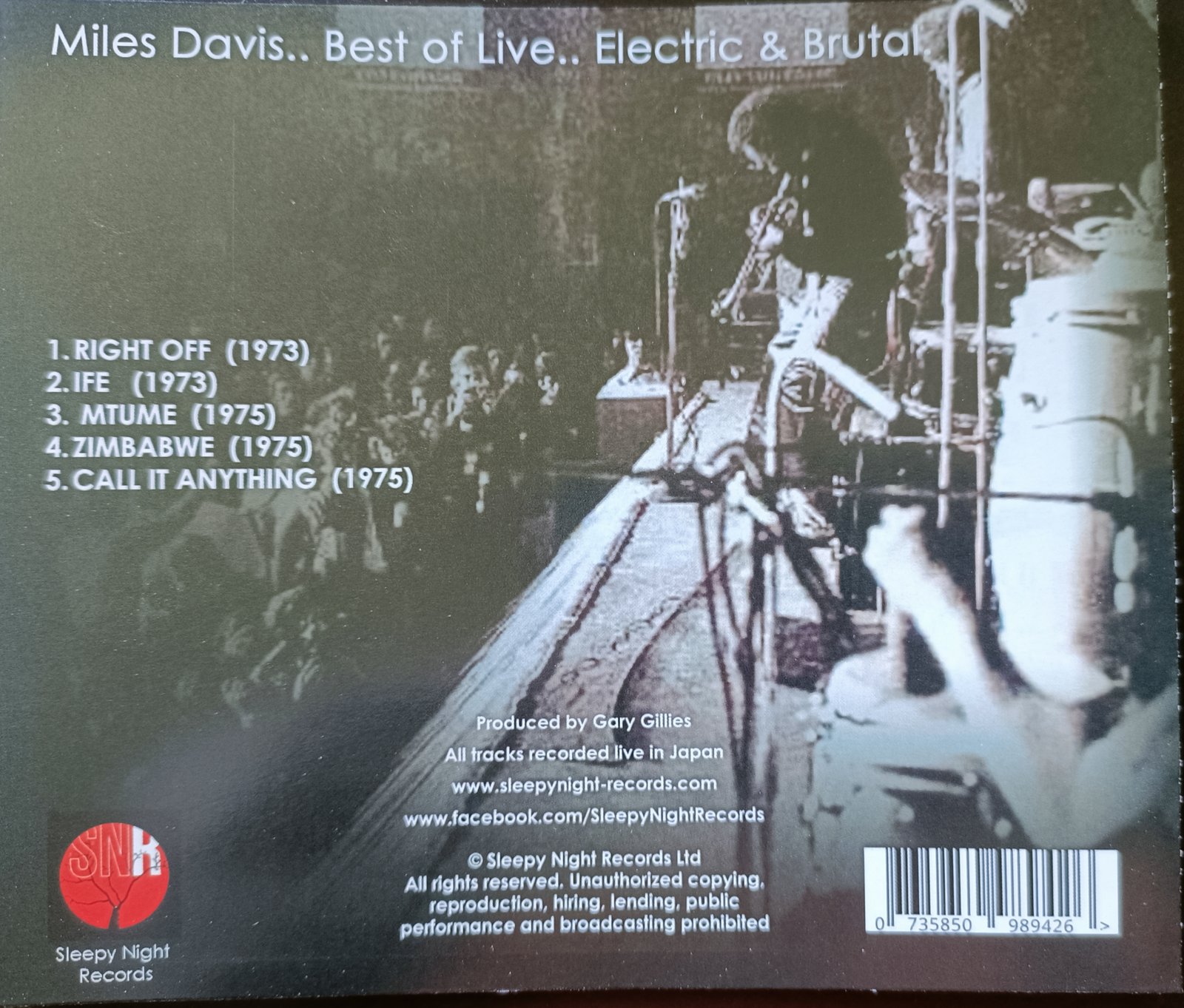 Miles Davis Electric & Brutal. | Sleepy Night Records