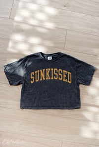 Image 1 of SUNKISSED Cropped Mineral Washed Graphic Top