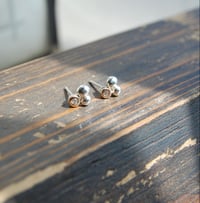 Image 3 of Tiny diamond bud earrings 