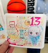 Basketball cutie - sticker sheet and diecut