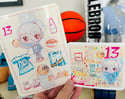 Basketball cutie - sticker sheet and diecut