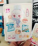 Basketball cutie - sticker sheet and diecut