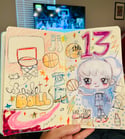 Basketball cutie - sticker sheet and diecut