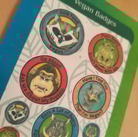Image 2 of Paper Sticker Sheet Vegan Badges