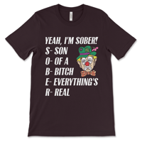 Image 2 of Funny Sober Shirt | Son Of A Bitch Everything's Real
