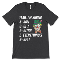 Image 3 of Funny Sober Shirt | Son Of A Bitch Everything's Real