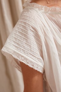 Image 1 of Blouse voile de coton & dentelle