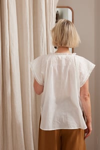 Image 3 of Blouse voile de coton & dentelle