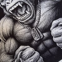 Image 4 of Hostile Gorilla Full Muscle Jacket Oversized Gym T-Shirt 🔥 NEW DROP