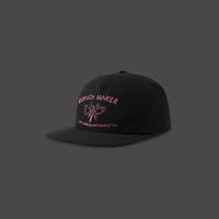 Gorra 'Eunuch Maker' (Color negro / bordado rosa)
