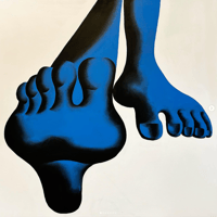 Blue Feet Screenprint 