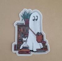 Vinyl Sticker Swoopy and Swoopy Dog at the Library