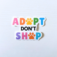 Image 2 of Adopt Don't Shop Rainbow Sticker