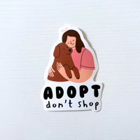 Image 2 of Adopt Don't Shop Hugging Sticker