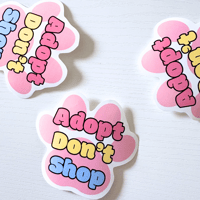Image 1 of Adopt Don't Shop Paw Print Sticker