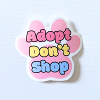 Image 2 of Adopt Don't Shop Paw Print Sticker