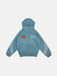Image 1 of  GIRLS ARE DRUGS® HOODIE TRACK JACKET - ICCY BLUE