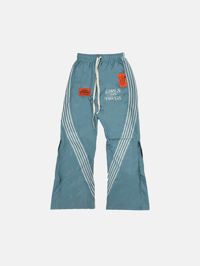 Image 1 of  GIRLS ARE DRUGS® FLARED TRACK PANTS - ICCY BLUE