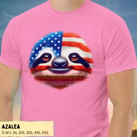 Image 11 of USA Flag Sloth Independence Day T-shirt