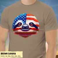 Image 9 of USA Flag Sloth Independence Day T-shirt