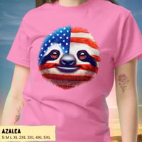 Image 12 of USA Flag Sloth Independence Day T-shirt
