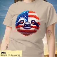 Image 8 of USA Flag Sloth Independence Day T-shirt