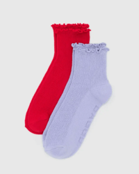 Image 4 of Baggu - Lettuce Edge Socks Set of 2