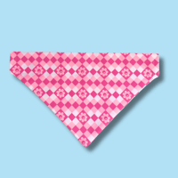 Image 1 of Flower Power Plaid Dog Bandana