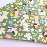 Image 2 of Green Dog Floral Dog Bandana