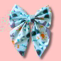 Image 1 of Summer Sharks Dog Bow Tie