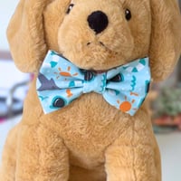 Image 4 of Summer Sharks Dog Bow Tie