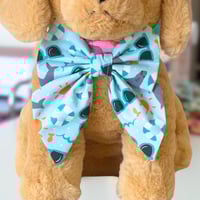 Image 3 of Summer Sharks Dog Bow Tie