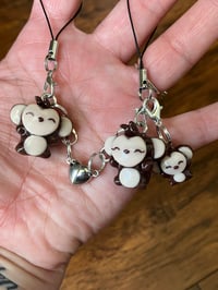 Image 5 of Monkey charms/ Monkey desk friend, Polymer clay charm, Polymer clay desk friend, Kawaii monkey charm