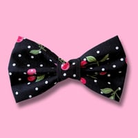 Image 2 of Cherry Polkadots Dog Bow Tie