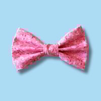 Image 2 of Pink Floral Dog Bow Tie